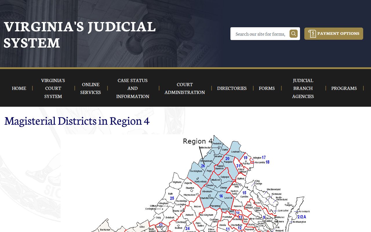 Rockingham County arrest warrant court and magistrate geography