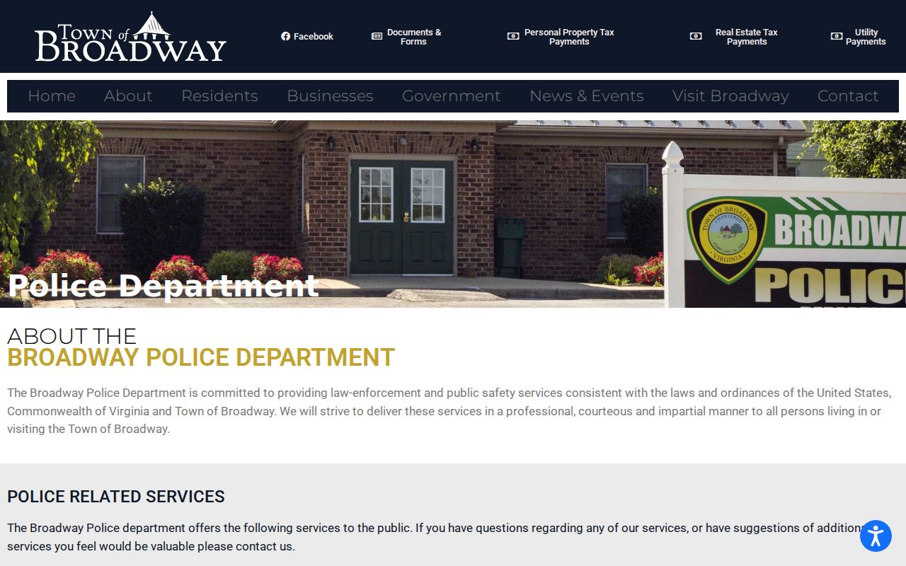 Broadway warrant search contact through the Broadway Police Department